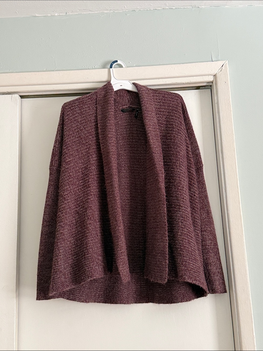 Daisy Fuentes Open-Front Cardigan Sweater - Plum Wine